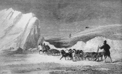 ハーシェル岬でフランリンズケアンズの1つを発見したマクリントックス調査隊、c1859、1928 作： Unbekannt