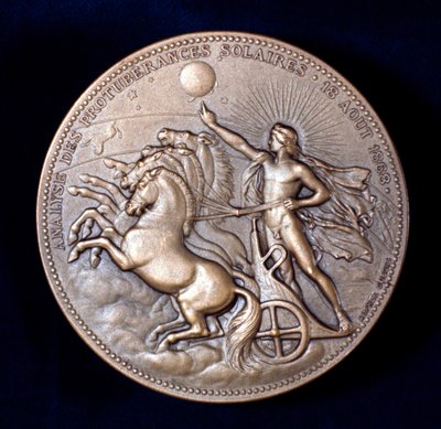 1868年にピエールヤンセンとノーマンロッカー、フランスとイギリスの天文学者を記念するメダル 作： Unbekannt