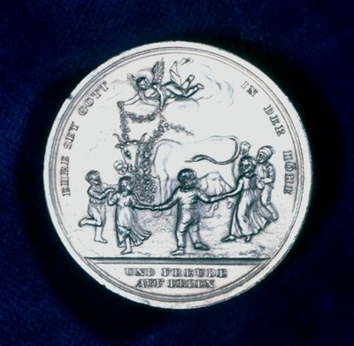 1796年に天然痘ワクチン接種の発見を記念するメダル1800 作： Unbekannt