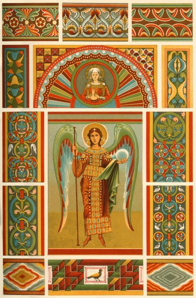 中世の壁画、1898 年。 作： Unbekannt