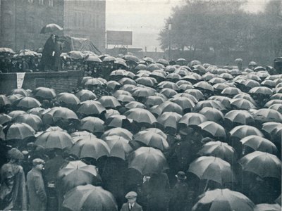 ルシタニア沈没後、1915年頃に開催されたタワーヒルでのロンドンのビジネスマン会議 作： Unbekannt