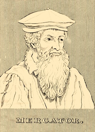 メルカトル、1512〜1594年、1830年。 作： Unbekannt