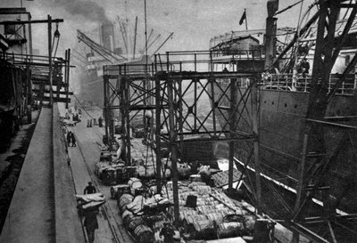 商人はロンドンのロイヤルアルバートドックに1926〜1927年に出荷 作： Unbekannt