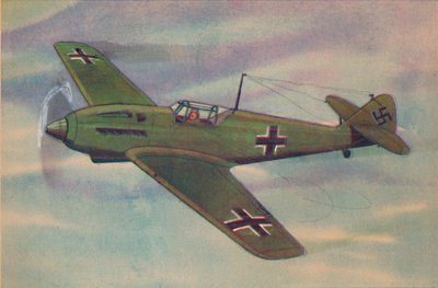 メッサーシュミットME 109戦闘機単葉機、c1944。 作： Unbekannt