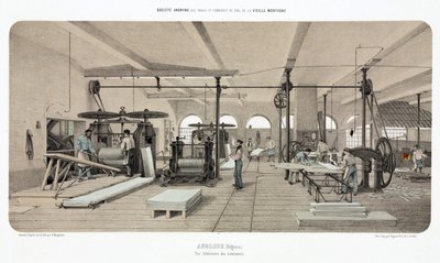 金属、亜鉛 亜鉛の圧延機（ベルギー、アングルール 作： Unbekannt