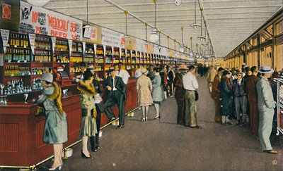 メキシカリビールホール、世界最長のバー、c1939 作： Unbekannt