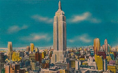 エンパイアステートビルディング、ニューヨークシティ、c1940を示すミッドタウンスカイライン 作： Unbekannt