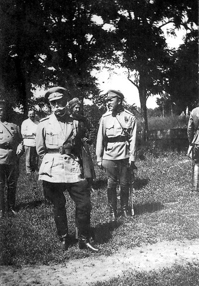 1918年、ロシアのエカテリノダル近くのボランティア軍司令官ミハイルアレクセイエフ 作： Unbekannt