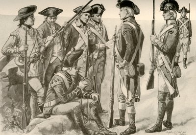 アメリカの軍服、c1770、1937。 作： Unbekannt