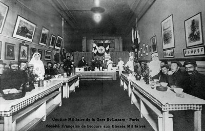 軍事食堂、パリサンレザール駅、第一次世界大戦、1914-1918 作： Unbekannt