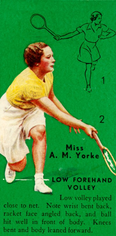 ミスAMヨーク-ローフォアハンドボレー、c1935。 作： Unbekannt