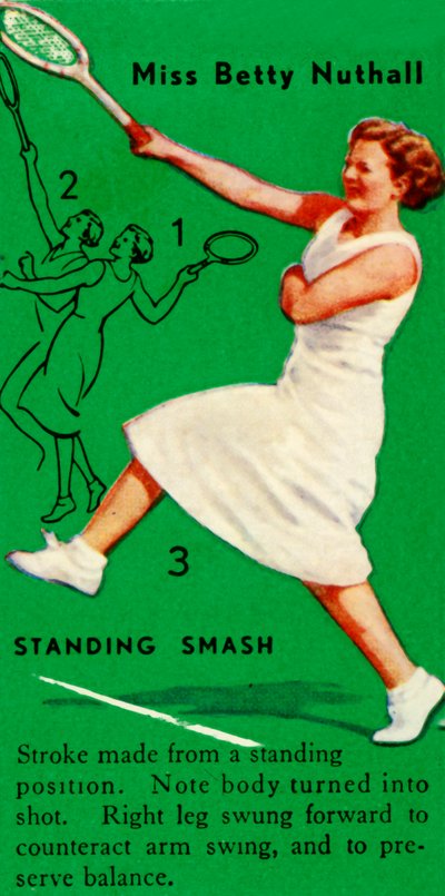 Miss Betty Nuthall-Standing Smash、c1935。 作： Unbekannt