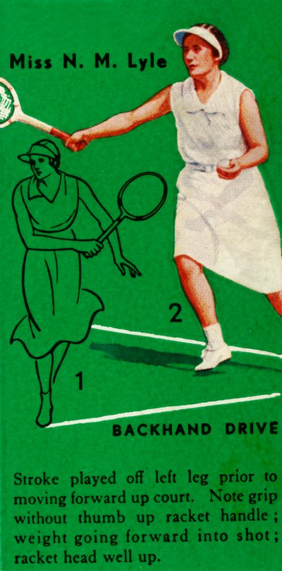 ミスNMライル-バックハンドドライブ、c1935。 作： Unbekannt