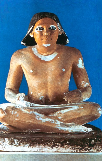 座っている書記のモデル、古代エジプト人、第5王朝、紀元前2498年から2345年 作： Unbekannt