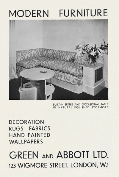 モダンな家具-Green and Abbott Ltd.、1933 作： Unbekannt