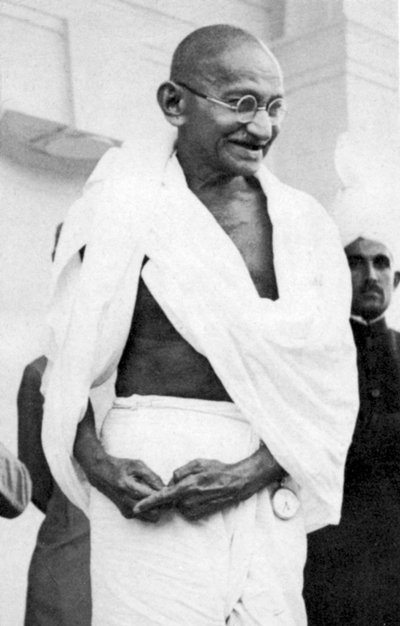 Mohondas Karamchand Gandhi 1869-1948、インドのナショナリストリーダー 作： Unbekannt