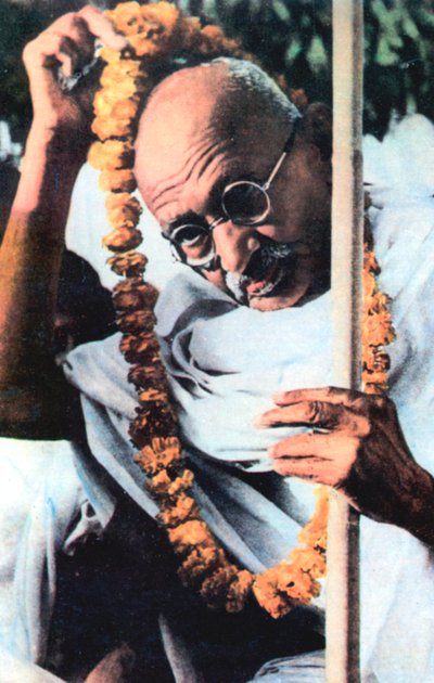 Mohondas Karamchand Gandhi 1869-1948、インドのナショナリストリーダー 作： Unbekannt