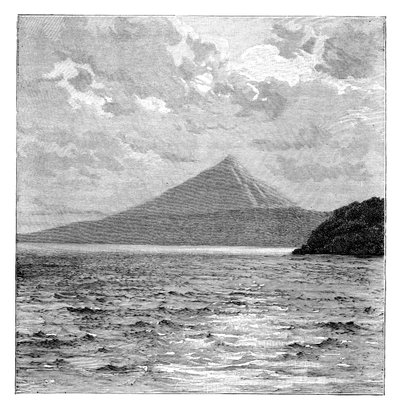 モンバチョ火山とニカラグア湖のほとり、c1890 作： Unbekannt
