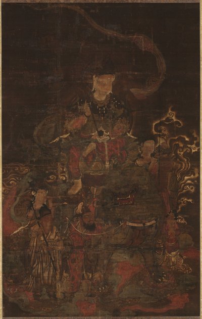 もんじゅとアテンダント、1200年代。 作： Unbekannt