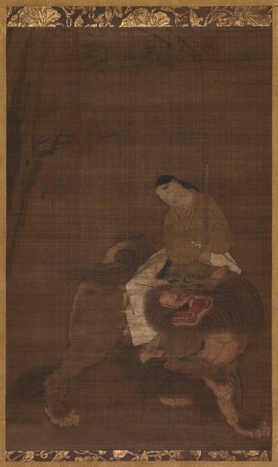 獅子に乗った子供のもんじゅ、1392-1573。 作： Unbekannt