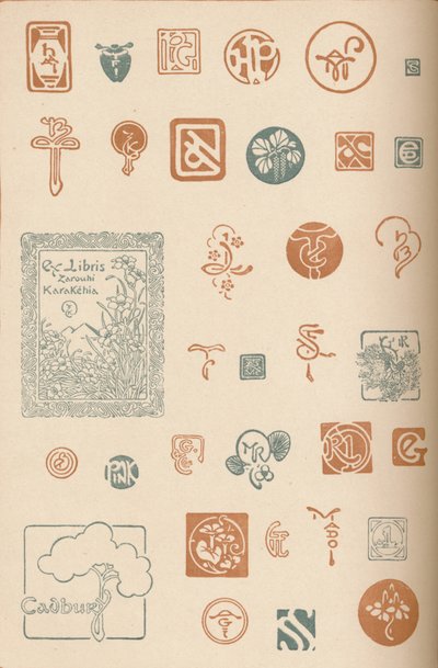 モノグラムとマーク、c1890、1905 作： Unbekannt