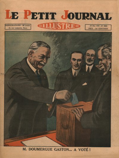 Monsieur Gaston Doumergue ...が投票されました！、1929年。 作： Unbekannt