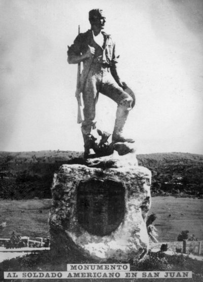 1920年代のサンファンヒルにあるアメリカ軍兵士の記念碑 作： Unbekannt