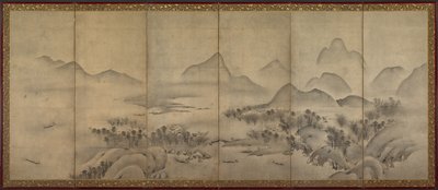 月明かりに照らされた風景のペア、1500年代後半。 作： Unbekannt