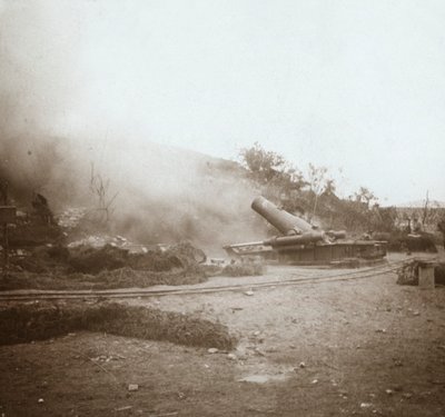 迫撃砲、フランス北部ソンム、c1914-c1918 作： Unbekannt