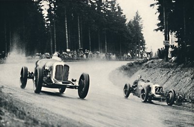 ニュルブルクリングでのモーターレース、1937 作： Unbekannt