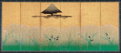 富士山と月、1760年頃 作： Unbekannt