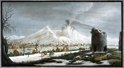 ヴェスヴィオ山の噴火、ナポリ王国、1767年冬 作： Unbekannt