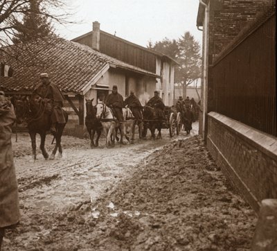 砲兵を乗せた乗ったフランス兵、c1914-c1918 作： Unbekannt
