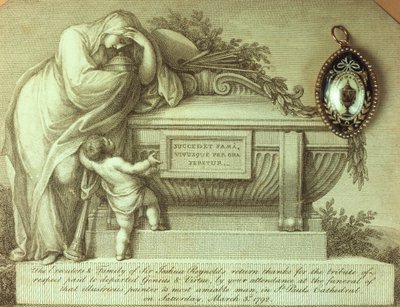 ジョシュア レイノルズ卿の喪のカードと記念品、1792 年 作： Unbekannt