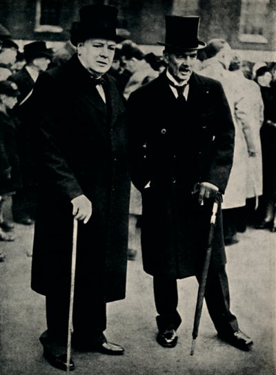 チェンバレン氏とチャーチル氏、1940年2月23日、1945年。 作： Unbekannt