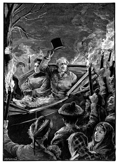 グラッドストーンズ氏、スコットランド、パースシャーのテイマス城を訪問、c1879 作： Unbekannt