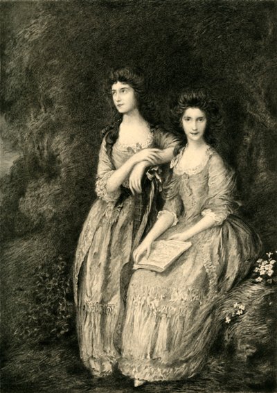 シェリダン夫人とティケル夫人、c1772、1908。 作： Unbekannt