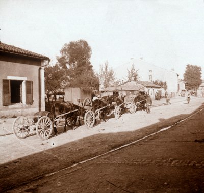 供給のあるラバワゴン、北フランス、ヴェルダン、c1914-c1918 作： Unbekannt