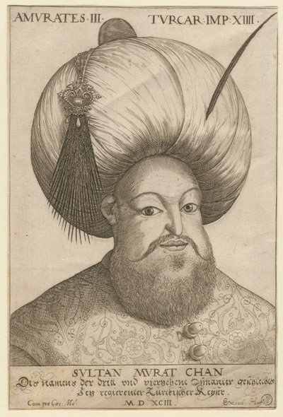 Murad III 1546-1595、オスマン帝国のスルタン、1593 作： Unbekannt