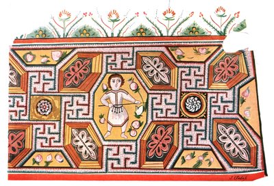 1928年、エジプトのバウィットにある聖アポロ修道院の遺跡の壁画。 作： Unbekannt