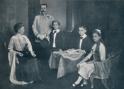 殺害された大公フランシスフェルディナンドと彼の妻および子供、c1910 作： Unbekannt