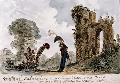 相互の敬礼」。ウィリアム・クロッチ、1838年頃。 作： Unbekannt