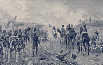 ナポレオンとウォータールー前の旧衛兵、1815年、1896年 作： Unbekannt