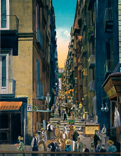 ナポリ-Gradoni Di Chiaia、c1900。 作： Unbekannt