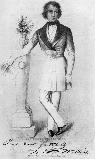 ナサニエルパーカーウィリス1806-1867、アメリカの作家、詩人、編集者、19世紀1908 作： Unbekannt