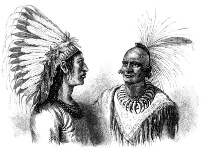 ネイティブアメリカンの戦士、c1880 作： Unbekannt