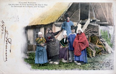 ポンオーデメールのネイティブコスチューム、ノルマンディー、1902 作： Unbekannt