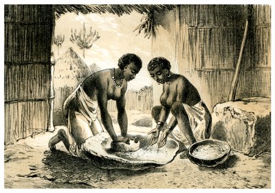 ポンベを作る先住民、1883年 作： Unbekannt