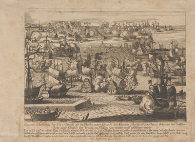 1788年7月13日、ロシアとオスマン帝国の艦隊による海戦。 作： Unbekannt