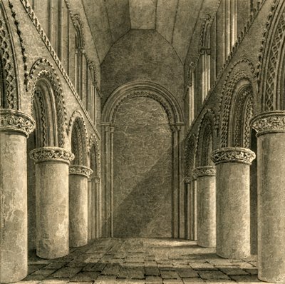 ステイニング教会の身廊、1835年。 作： Unbekannt